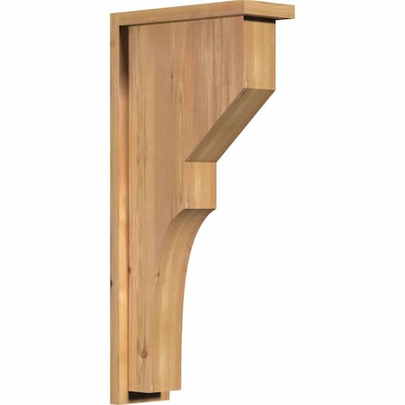 Monterey Smooth Corbel W/Backplate, Western Red Cedar, 5 1/2W X 14D X 30H